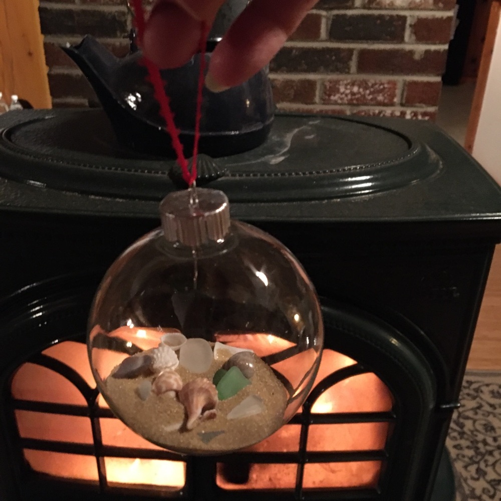Sea glass & Shells Ornament - One of a Kind - Picture 3 of 4